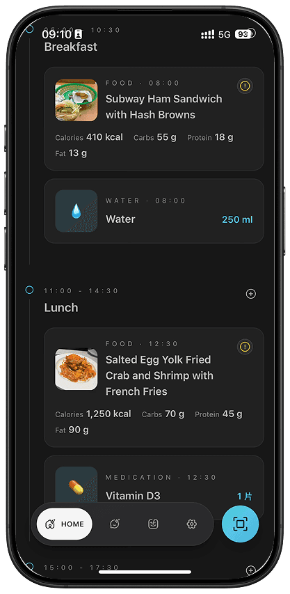 Eatibo weight goals and nutrition tracking preview