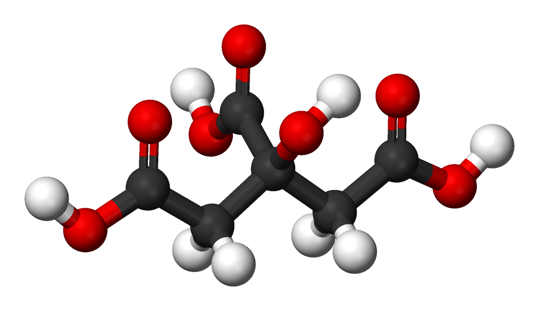 3D ball model of citric acid