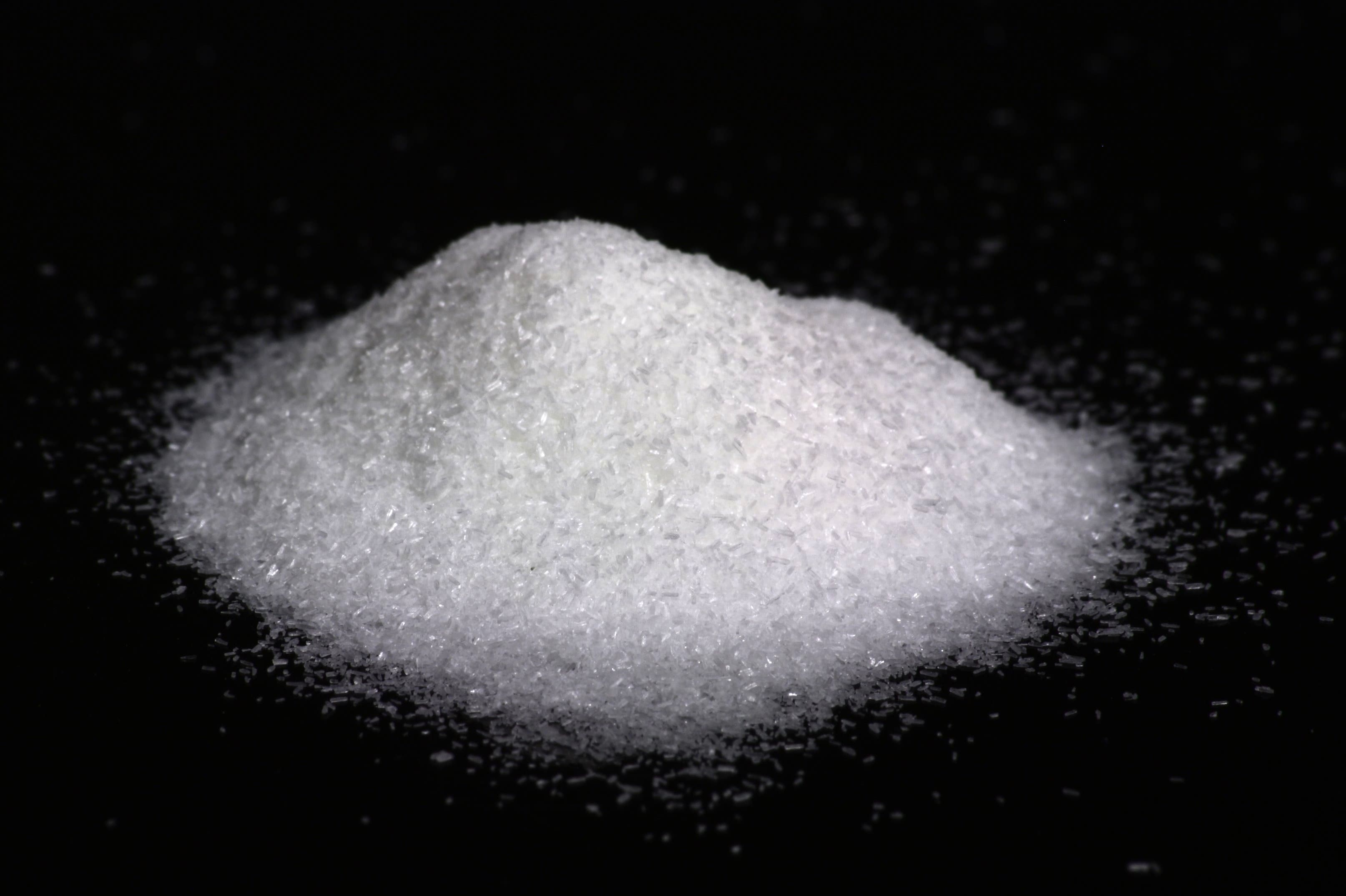 Monosodium glutamate crystals