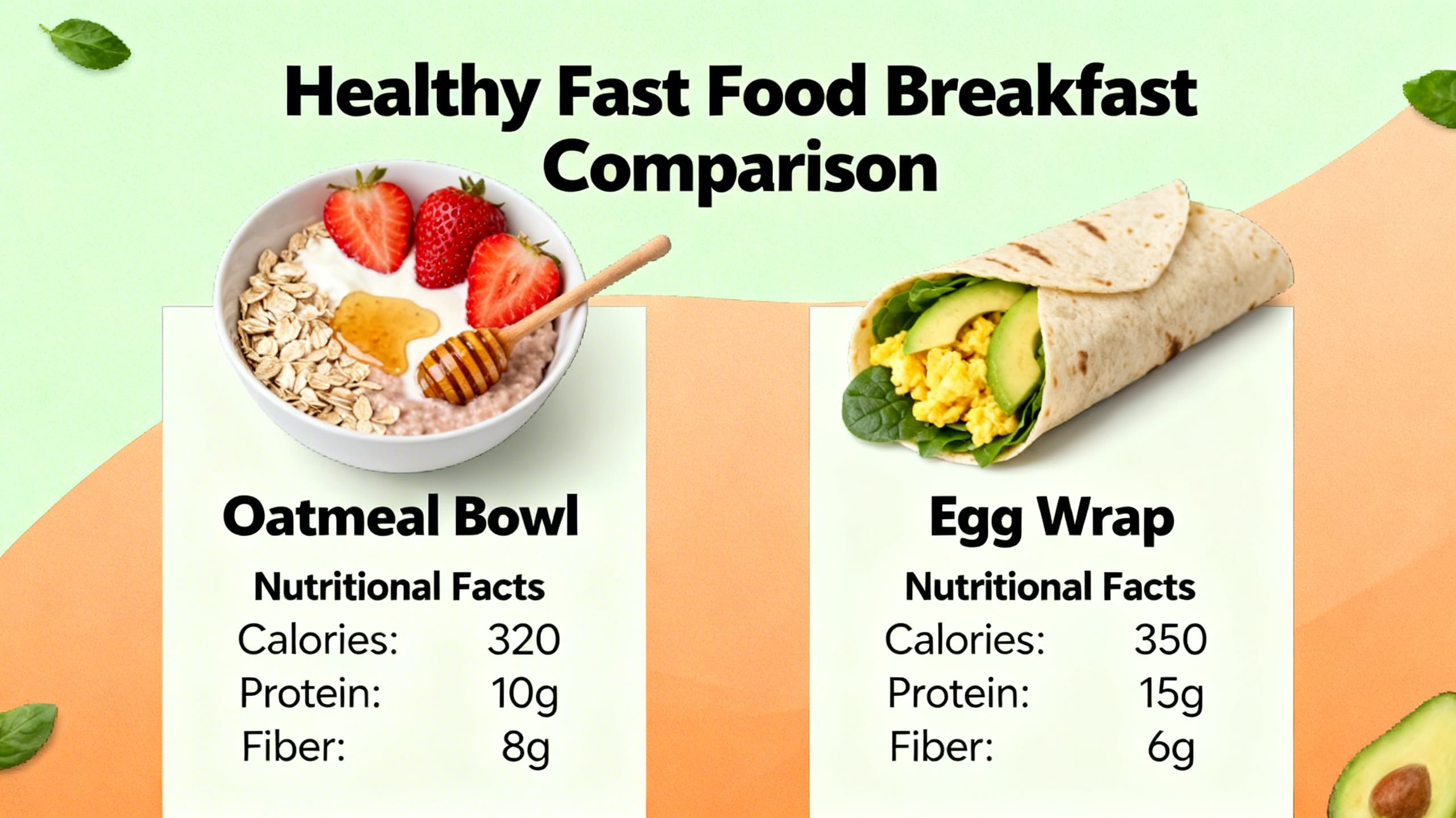 healthy fast food breakfast comparison