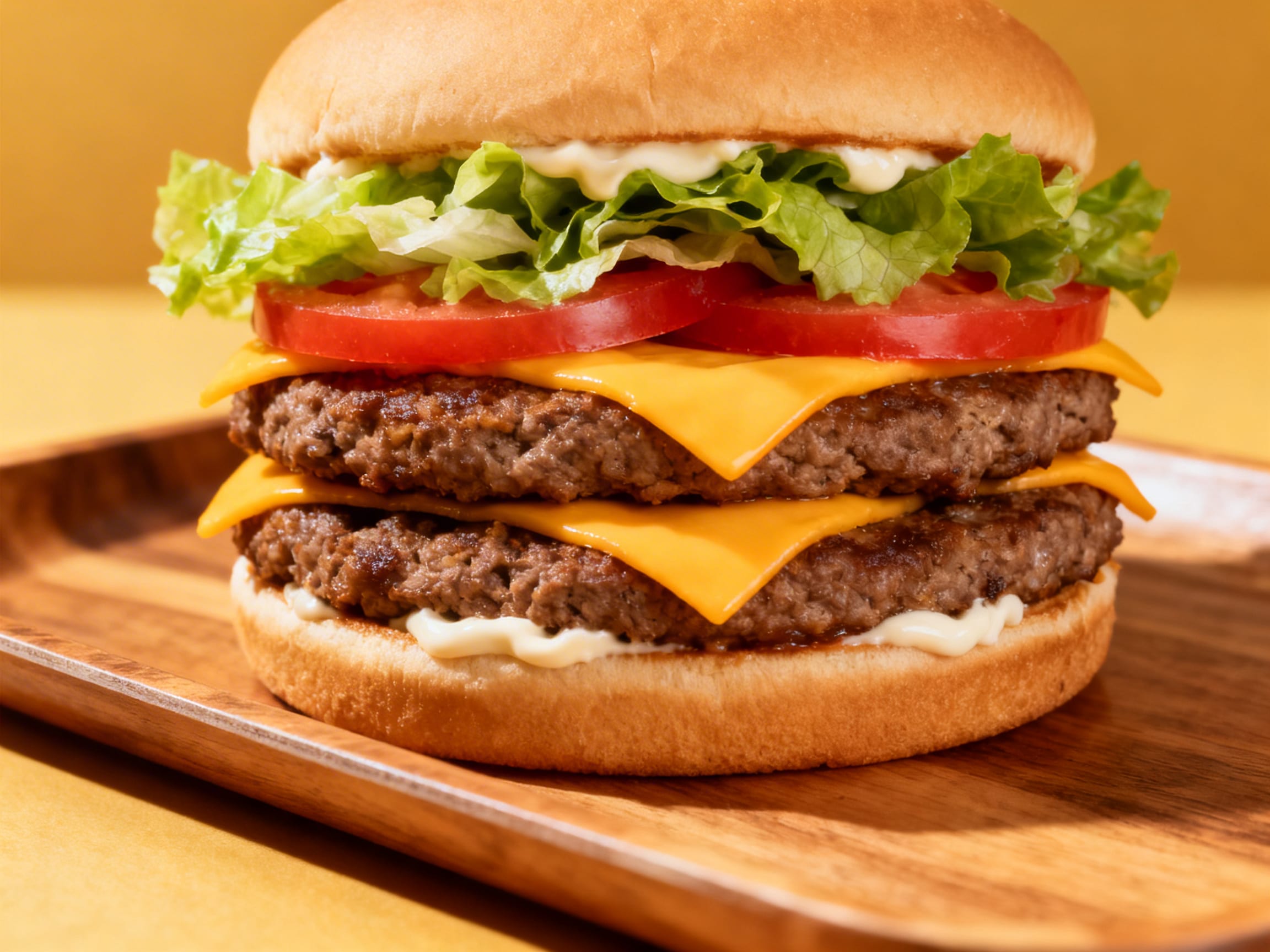 In-N-Out Double Double Protein Style burger on a tray