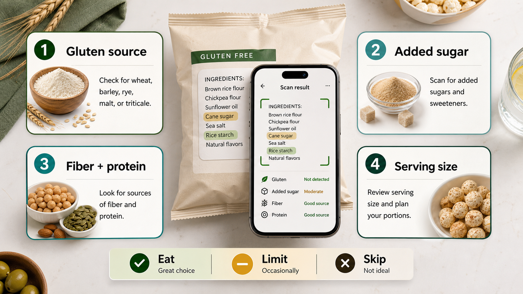 gluten-free snack scanning framework