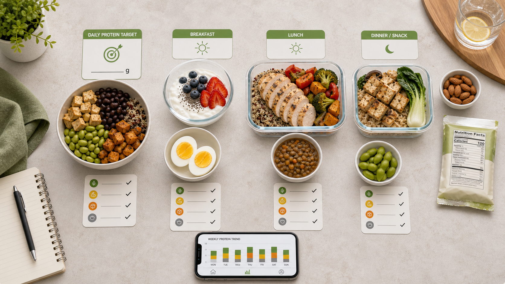 protein calculator meal logging framework