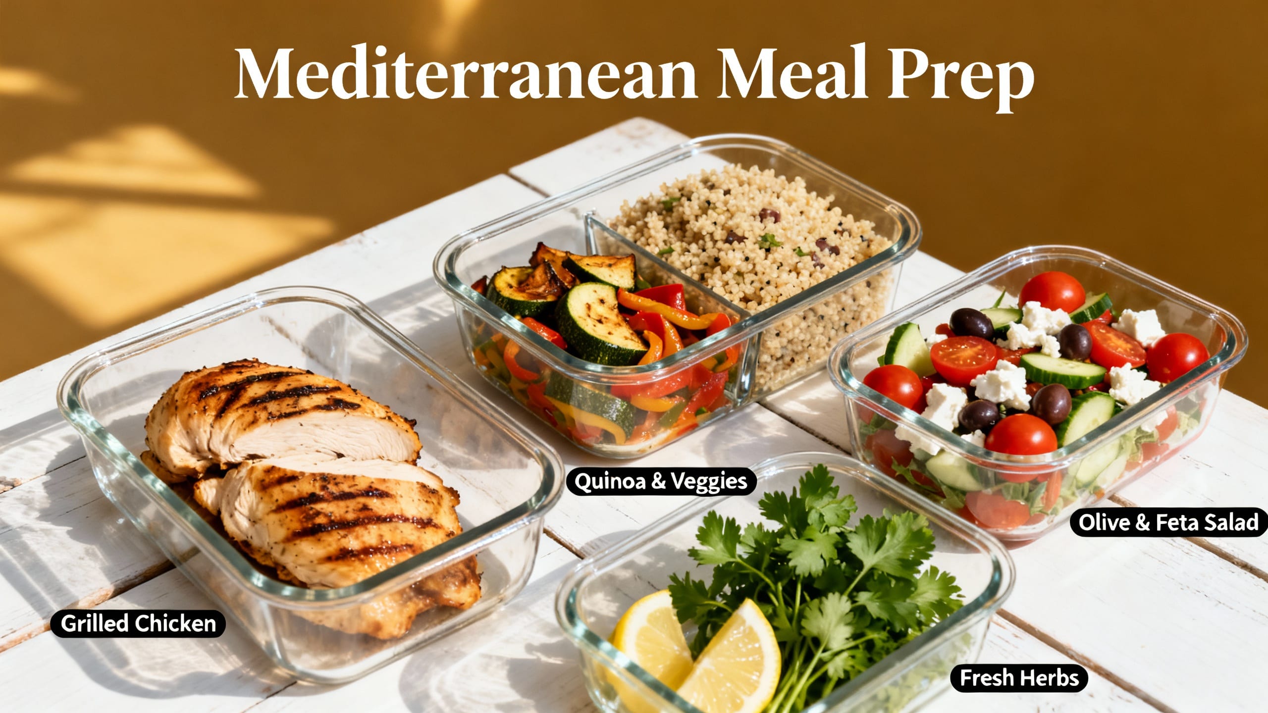 simple, delicious Mediterranean-inspired meal prep