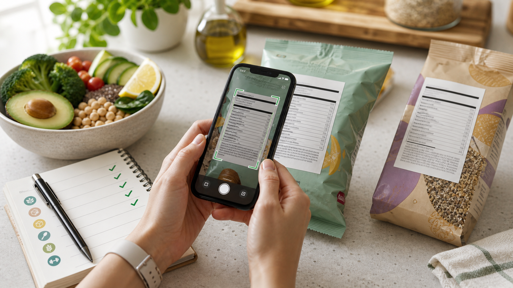 ultra-processed label scan with a nutrition log context